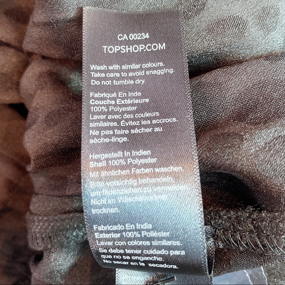 Topshop Black Long Sleeve Polka Dot Top - Picture 7 of 7